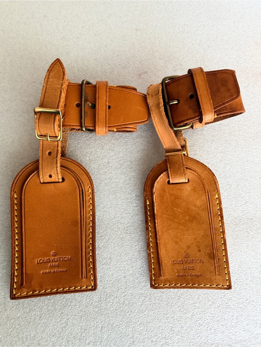 Louis Vuitton Paris Made in France Luggage Tags Set